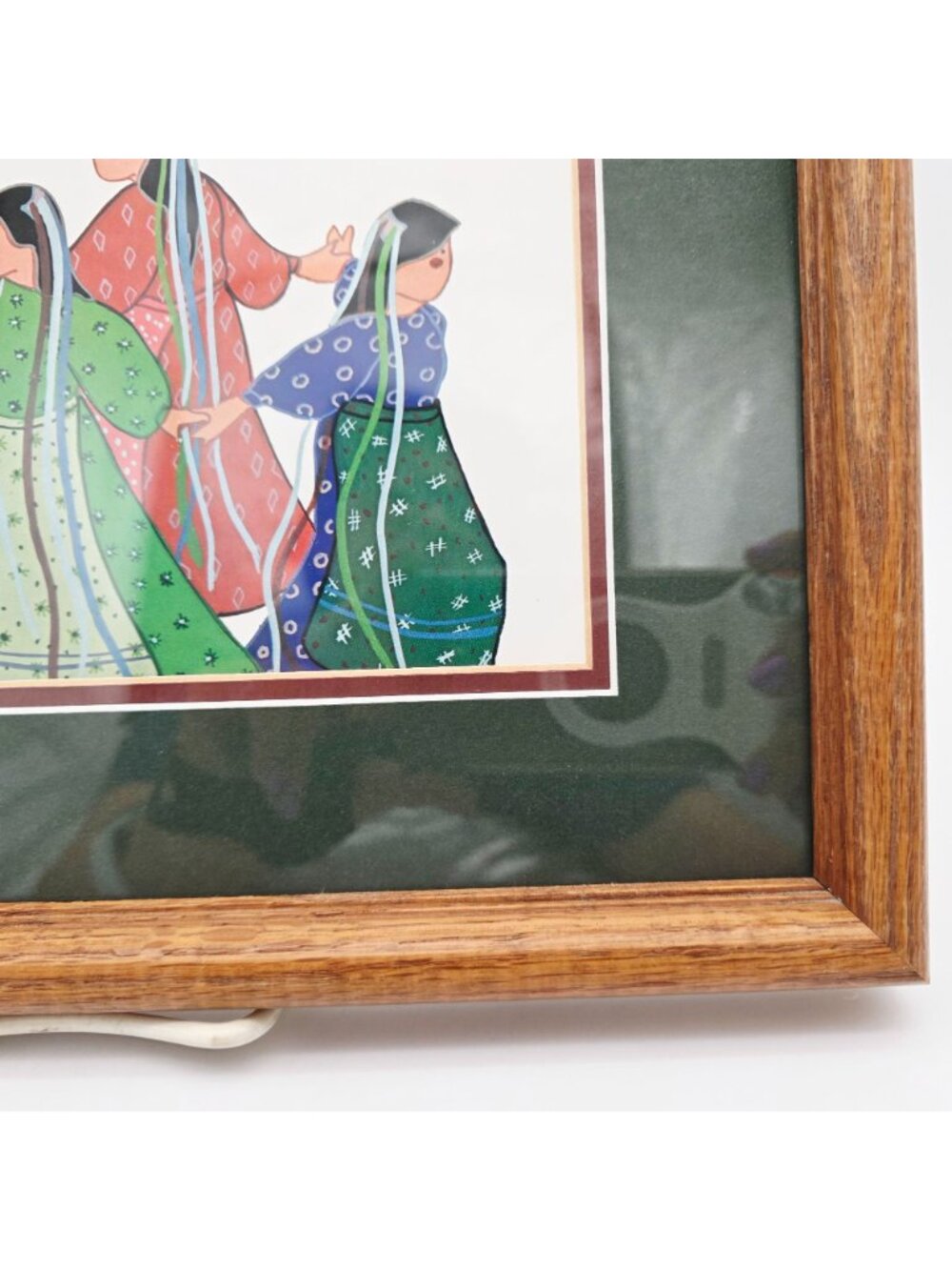Framed Virginia Stroud Signed 1984 Native American Women Art Print - Picture 6 of 13
